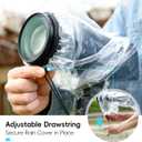 DSLR Camera Rain Cover JJC Rain Coat Sleeve Protector for Canon Nikon Fujifilm Sony Olympus Panasonic Tamron Sigma with a Lens up to 18" PE Material Totally See-Through -4 Pack