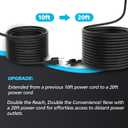 1/3 HP Automatic Submersible Water Pump, 2250GPH Sump Pump Portable Electric Utility Pump Removal for Pool Draining Basement Hot Tubs Garden Pool Cover Pond with 20ft Power Cord