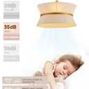 Boho Fandelier Ceiling Fan with Light and Remote Rattan Chandelier Fan Fabric Chandelier Fan Gold Caged Ceiling Fan with Light for Bedroom, Living Room Nursery Foyer Kitchen Timing Adjustable Height