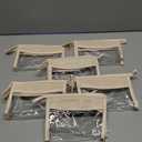 Baderke Boho Clear Cosmetic Makeup Bags with Zipper Small Toiletry Bag Multi Purpose Waterproof Pouch Travel Makeup Organizer Cosmetic Pouch for Women Men (6 Pcs)