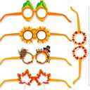 HOWAF Thanksgiving Party Favor Paper Glasses, Thanksgiving Party Eyeglasses Photo Booth Props Kit for Turkey Day Party Favor Give Thanks Party Supplies 27pcs