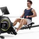 Rowing Machine for Home, 350 LB Capacity, 16-Level Silent Resistance, Magnetic Rowing Machines for Home Foldable, Full-Body Workout Compact Rowing Machine for Cardio & Strength with APP Support