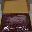 Floweroyal 15PCS Burgundy Roses Artificial Flowers 4.33" Velvet Flowers with Long Stem Fake Roses for Valentine's Day, Wedding Bridal Bouquets, Floral Arrangement, Table Centerpieces, Home Decorations (Dark Red)