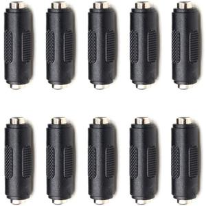 10Pack DC Power Female to Female Jack Adapter 2.1x5.5mm Connector For CCTV Camera