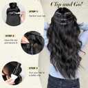 NOTICEME Clip in Hair Extensions Red Synthetic Hair Extensions Long Wavy 4PCS Thick Hairpieces 22 Inch for Women (Red)