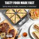 FineMade 3 in 1 Panini Grill Press with 3 Removable Plates, Breakfast Sandwich Maker, Electric Griddle Panini Press, Grilled Cheese Maker, Sandwichera Electrica, Belgian Waffle Maker