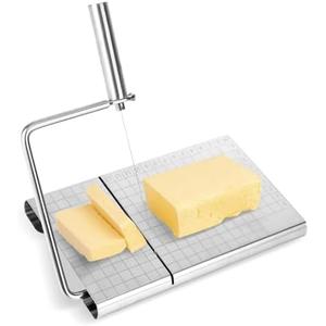 Cheese Cutters, Wire Cheese Slicers for Block Cheese Handheld Cheese Cutters for Block Cheeses, Butter Slicer Cheeses Making Supplies Vegetable Cutter with Stainless Steel Blade for Bread Butter