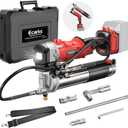 Ecarke Cordless Grease Tool Compatible with Milwaukee 18V Battery, 12000PSI Max Electric Grease Tool, Dual Pistol & in-Line Grip, Works with Bulk & Cartridge Grease, 39" Hose & 4 Couplers (Tool Only)