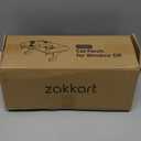 Zakkart Cat Perch for Window Sill with Bolster  Orthopedic Hammock Design with Premium Hardwood & Robust Metal Frame  Cat Window Seat for Large Cats  Natural Color Wood Gray Bed, 26.4''W