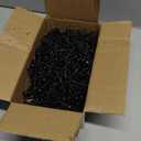 (5 lbs)#8 x 1-1/4" Black Lag Screws, Structural Wood Screw, Heavy Duty Construction Screw, Rust Resistant, Washer Head, Black Coated Exterior Wood Screws, Star Drive with Bit