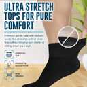 Doctor's Select Diabetic Socks for Men - 4 Pairs Diabetic Ankle Socks for Men | Non Binding Neuropathy Socks