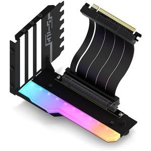 Amazon.com: EZDIY-FAB Vertical GPU Mount with High-Speed PCIE 4.0 Riser Cable, ARGB Module, 115mm/4.52in Flexible Extension, 90 Degree Connector, Only Compatible to Full-Opened PCIe Slots-Black-YIHPI344-2 : Electronics