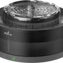 iPettie Cake Dog Water Fountain, 8L/2.1Gal Large Capacity Automatic Dispenser, Wireless Pump Filtered Waterer Purifier with BPA-Free Stainless Steel Bowls, Dishwasher Safe, Grey