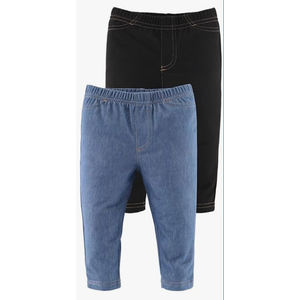 The PeanutShell Baby Boys or Girls Jeggings Set of 2- Newborn Size Jeans, Soft and Stretchy Pants, Boy and Girl Leggings, Infant Boy and Toddler Girl Clothes - Denim