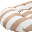 Enipate Weather Resistant Adirondack Chair Cushions High Back Indoor Outdoor Patio Tufted Lounge Cushion Seat Pads,  Yellow White Stripe