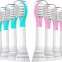 Kids Replacement Toothbrush Heads 10 Pack for Philips Sonicare Electric Toothbrush Soft Brush Head for Child 3-7 for Boy Girl, 5Pink, 5Blue