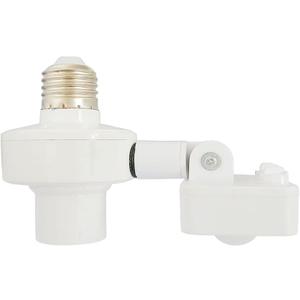 Motion Activated Light Socket,Adjustable Sensor Head, Auto On/Off Light Control,E26/E27 Motion Sensor Light Adapter Only Indoor Use for Porch,Basement,Storage Room