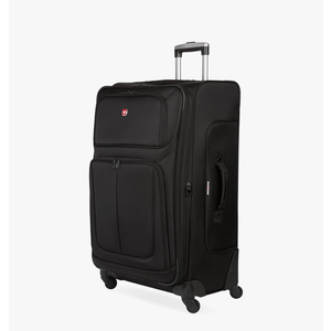 SwissGear Sion Softside Expandable Luggage, Black, Checked-Large 29-Inch