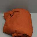 MIULEE Burnt Orange Pinch Pleated 100% Blackout Linen Curtains for Bedroom, Room Darkening Rust Terracotta Fall Curtains 84 inches Long for Living Room, Black Out Pleat Drapes with Pin Hooks, 2 Panels