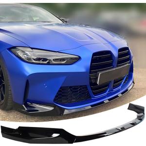 Front Bumper Lip Splitter Spoiler Fit for BMW M3 G80 M4 G82 G83 2021 2022 2023 2024 2025 Painted Gloss Black Accessories Air Chin Body Kit