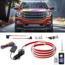 DREAMOTOR 71 Inch Car Hood Light Strip, White Exterior Dynamic Car LED Hood Light, Flexible & Waterproof, Universal Exterior Daytime Running Light Strip with Fuse Protection for Cars, SUVs, Trucks