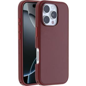 OtterBox iPhone 16 Pro - Symmetry MagSafe Case - Ultra-Slim - Raised Edges Protect Camera & Screen - Non-Retail Packaging - Brick Red