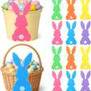 12 Pcs 12'' 3D Large Sponge Easter Decoration, Colorful Bunny Signs DIY Rabbit Craft for Basket Buckets Decor Spring Easter Party Wall Home Office Wreath Lawn Indoor Outdoor Decor Supplies