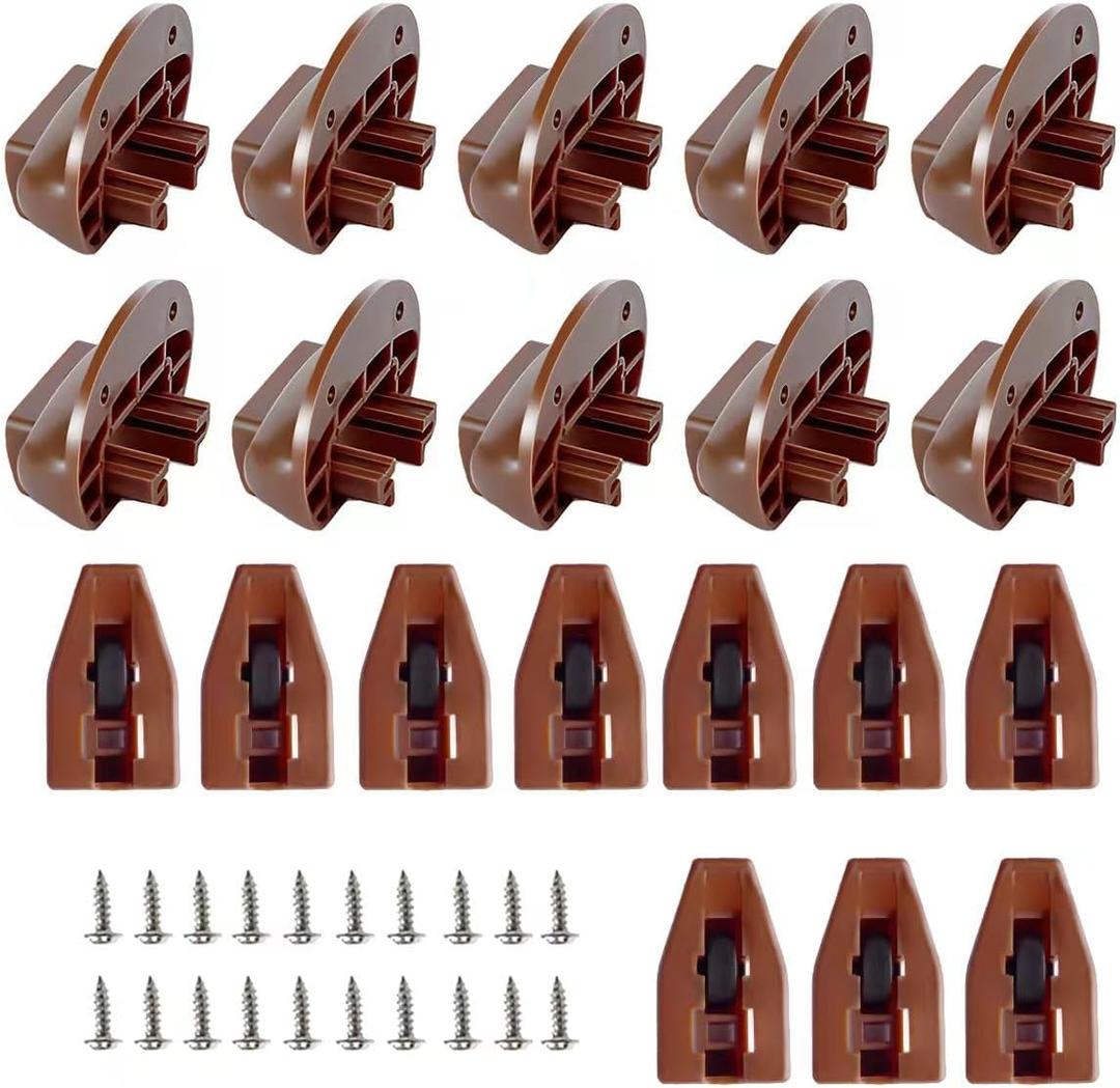 Drawer Slides Repair Kits Fit for Center Mount Drawer Slides,Plastic Drawer Guides for Rite-Trak I Drawer Guide Glide & Stop Commercial Style Rite Trak I