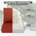 Favoyard Deep Seat Patio Cushions 24 24 inch Rainproof & Fadeness Furniture Cushion Set for Outdoor Chair Couch with Polyester-Linen Fabric & Removable Cover, Hidden Zipper and Adjustment Staps
