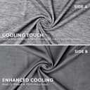 HOMFINE Cooling Pillowcases King Size - Double Side Q-Max 0.439 Cooling Fiber for Pillow Protector, Breathable Cold Pillow Cover for Hot Sleeper Night Sweat, Hidden Zipper, 2 Pack (20"x36", Black)