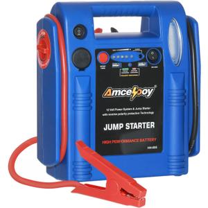 2000 Peak Amp Car Battery Jump Starter, 12V Booster for Up to 8.0L Gas & 8.0L Diesel Engines, Portable Jump Box with LED Light, USB & DC Ports