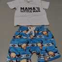 Chloefairy Western Baby Boy Summer Clothes Cow Print Short Sleeve T-Shirt Top Shorts Set 2Pcs Infant Toddler Cowboy Outfits Size 70