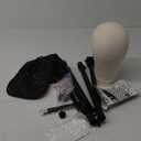 Wig Stand with Head, Height Adjustable Wig Stand, Wig Head Stand with Mannequin Head with Extra Wig head Clamp Stand, Black
