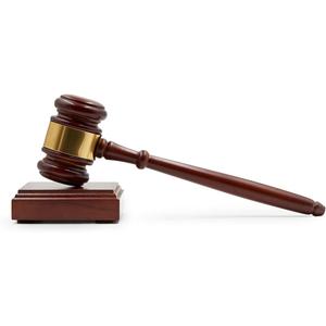 Wooden Gavel and Sound Block for Judge Lawyer Auction (1 Set)