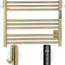 Wall-Mounted 9-Bar Heated Towel Rack, 2-Min Heat, NTC Safety