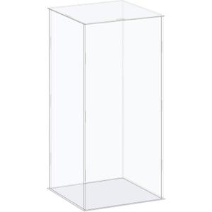 MECCANIXITY Acrylic Display Case Box Clear Dustproof Protection Showcase 6.3x6.3x14.1 Inch for Collectibles Display