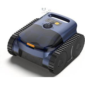 Pool Vacuum for Inground Pool, Cordless Pool Cleaner Robot with Smart Navigation, Self-Parking, LED Indicator, Wall&Waterline Above Ground Pool Vacuum Cleaning up to 2150 Sq.ft
