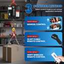 NEWTRY 3 in 1 Electric Hoist Winch 1,100lb Wireless Remote Control, Cable Remote Control, 110/120 Volt Portable Power Electric Hoist, Vertically & Horizontally, Lift 16ft/min