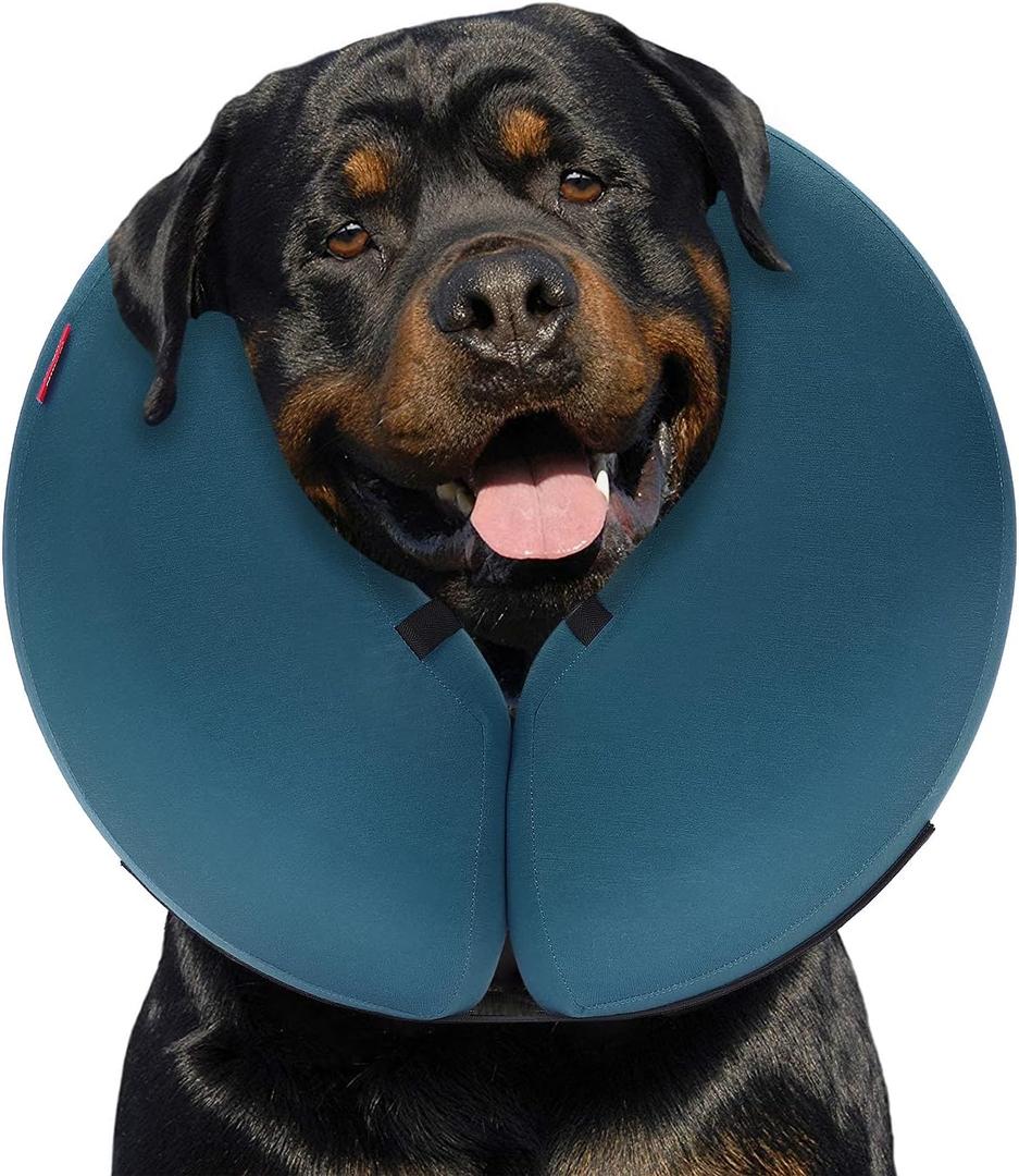 MIDOG Dog Cone - Inflatable Soft Donut Collar Alternative for Dogs After Surgery, Protective Recovery Collar Prevents Licking, Comfortable E-Collar Alternative for Dogs (Blue, XL)
