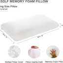 CSDLF Memory Foam Bed Pillows, Pillow for Side and Back Sleeper, Pillow for Neck Pain Relief, Washable Removable Cover, Soft, White (King)