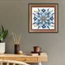 BYGFHLYW 5D Crystal Art Diamond Painting Kits for Adults, Elegant Blue Mandala Flower Diamond Art Kits for Adults Beginner, DIY Diamonds Dot Gem Painting for Home Wall Decor 11.8x11.8inch