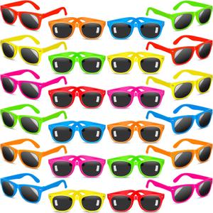 INNOCHEER Party Sunglasses for Kids 24 Pack with UV400 Protection Eyewear Neon Sunglasses for Boys, Girls - Great Gift for Party Favors, Birthday Party and Outdoor Activity