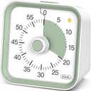 Visual Timer for Kids with Pause Function, 60 Minute Countdown Timer for Kids Desk Study, Teaching, Kitchen Cooking, Office Meetings, Time Management for ADHD (White)