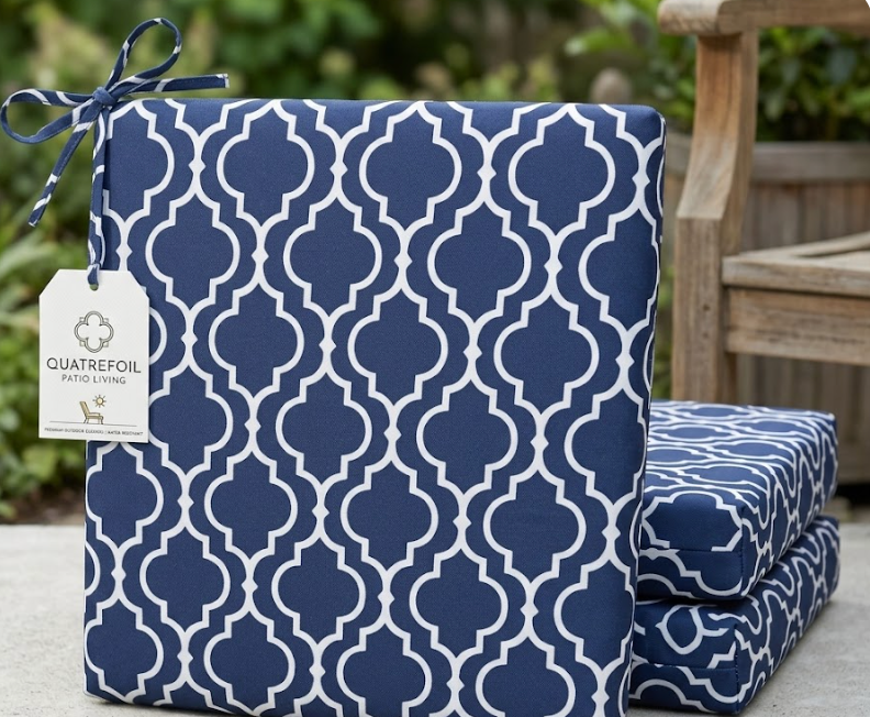 4 Pcs Navy Blue Outdoor pIllow decoration 18.5x16x3 inch