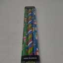 CAMKUZON Christmas Foil Wrapping Paper with Cut Lines on Reverse 3 Rolls Pack - Dancing Santa Claus, Colorful Stripes and Assorted Christmas Characters - Holiday Wrapping Paper Bundle, 24 Inch X 144