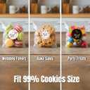 4 x COMELY Cookie Bags with Seal: Self Adhesive Cellophane Bags with Stickers, 4x4 Food Grade Bakery Supplies, 200 Pack Dessert Packaging, Airtight Moisture Protection for Snacks, 1 Sec Fast Packing