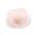 Elegant Silk Cloth Beautiful Flower Hair Claw Clip Hair Pin for Women (A93)(Pink)