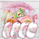 96 Pcs Sweet Sassy and 6 Birthday Decorations Donut 6th Birthday Party Decorations for Girls Colorful Donut Plates and Napkins 6 Years Old Disposable Party Supplies Serves 24