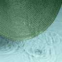 FunWheat Round Braided Placemats Set of 6 Table Mats for Dining Tables Woven Washable Non-Slip Place mats 15 inch (Olive, 6pcs)
