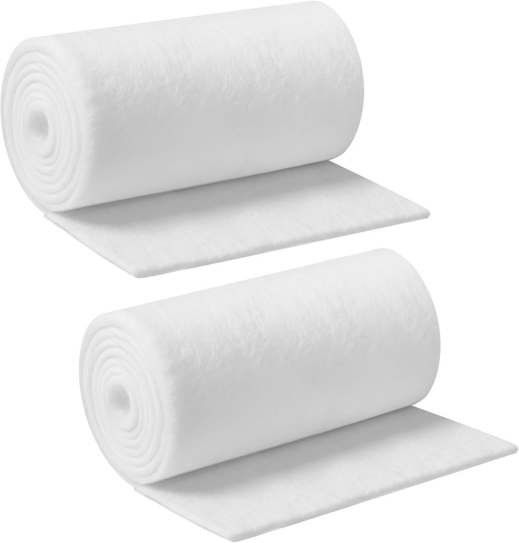 Pangda 2 Pcs 20 x 60 Inch Single Sided Fusible Foam Stabilizer 1 Sided Flexible Foam Stabilizer Soft and Reliable White Iron-on Non-Woven Fusible Interfacing for Sewing Tote Bags Purses Quilting